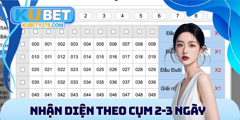Nhận diện theo cụm 2 đến 3 ngày khá đơn giản